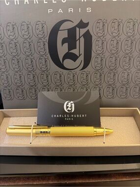 Charles Hubert Gold-tone Textured Ballpoint Pen